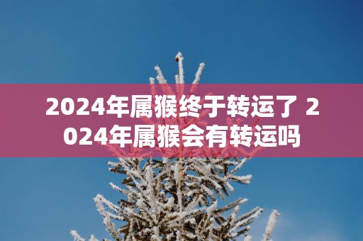 2025年属猴终于转运了 2025年属猴会有转运吗