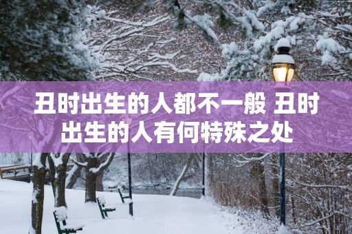 丑时出生的人都不一般 丑时出生的人有何特殊之处