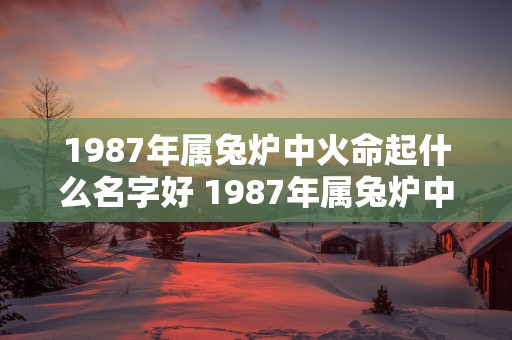 1987年属兔炉中火命起什么名字好 1987年属兔炉中火命起名宜忌