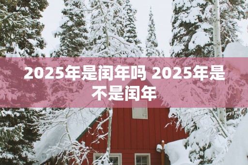 2025年是闰年吗 2025年是不是闰年
