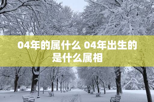 04年的属什么 04年出生的是什么属相