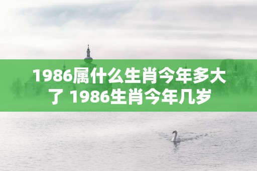 1986属什么生肖今年多大了 1986生肖今年几岁