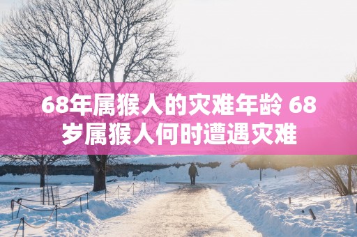68年属猴人的灾难年龄 68岁属猴人何时遭遇灾难