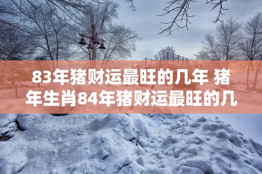 83年猪财运最旺的几年 猪年生肖84年猪财运最旺的几年是哪些