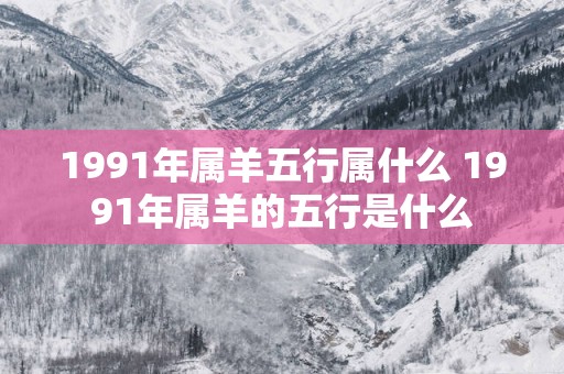 1991年属羊五行属什么 1991年属羊的五行是什么
