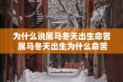 为什么说属马冬天出生命苦 属马冬天出生为什么命苦