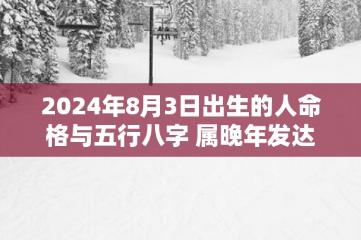 2025年8月3日出生的人命格与五行八字 属晚年发达之命