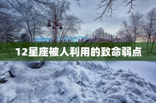 12星座被人利用的致命弱点