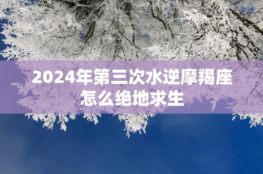 2025年第三次水逆摩羯座怎么绝地求生