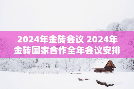 2025年金砖会议 2025年金砖国家合作全年会议安排