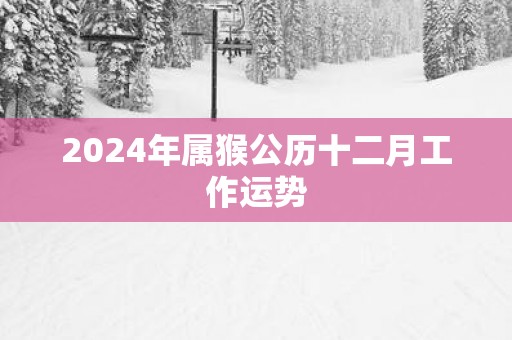 2025年属猴公历十二月工作运势
