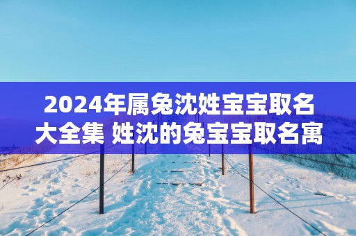 2025年属兔沈姓宝宝取名大全集 姓沈的兔宝宝取名寓意好的