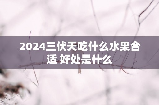 2025三伏天吃什么水果合适 好处是什么