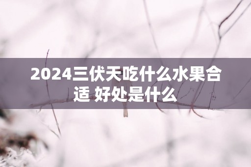 2024三伏天吃什么水果合适 好处是什么