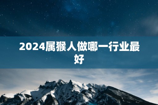 2025属猴人做哪一行业最好