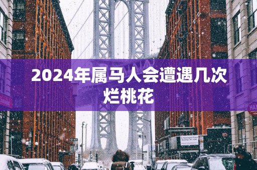 2025年属马人会遭遇几次烂桃花