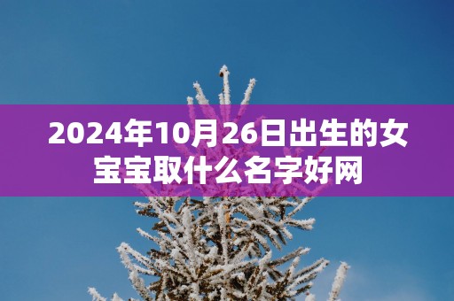 2025年10月26日出生的女宝宝取什么名字好网