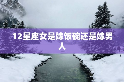 12星座女是嫁饭碗还是嫁男人