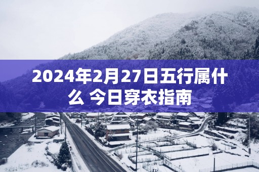 2025年2月27日五行属什么 今日穿衣指南