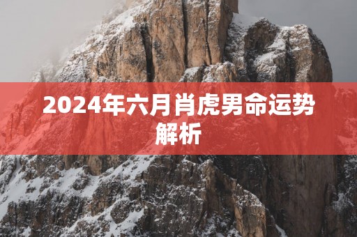 2025年六月肖虎男命运势解析