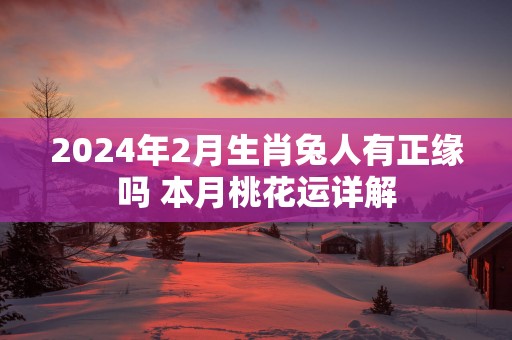 2025年2月生肖兔人有正缘吗 本月桃花运详解