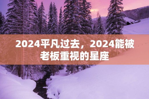 2025平凡过去，2025能被老板重视的星座