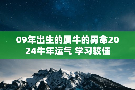 09年出生的属牛的男命2025蛇年运气 学习较佳