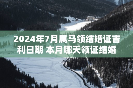2025年7月属马领结婚证吉利日期 本月哪天领证结婚好