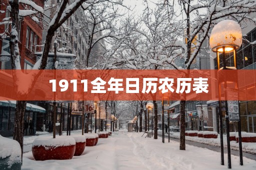 1911全年日历农历表
