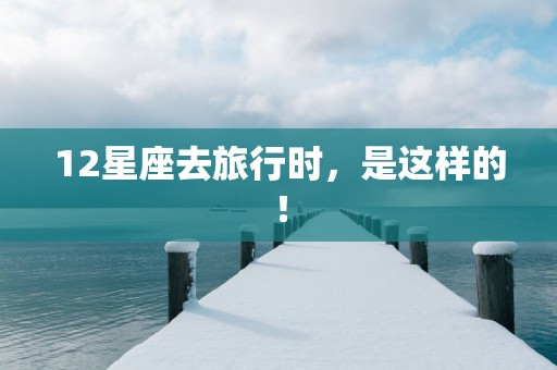12星座去旅行时，是这样的！