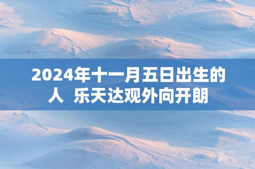 2025年十一月五日出生的人  乐天达观外向开朗