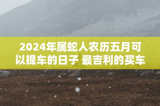 2025年属蛇人农历五月可以提车的日子 最吉利的买车吉日