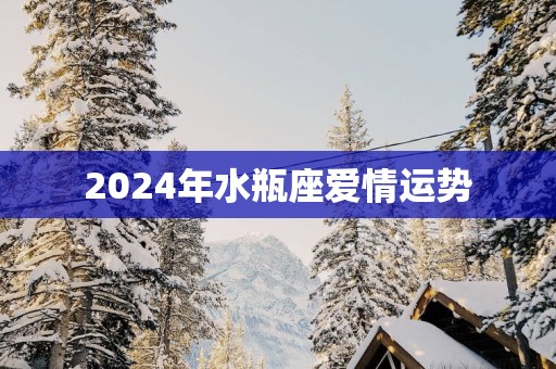 2025年水瓶座爱情运势