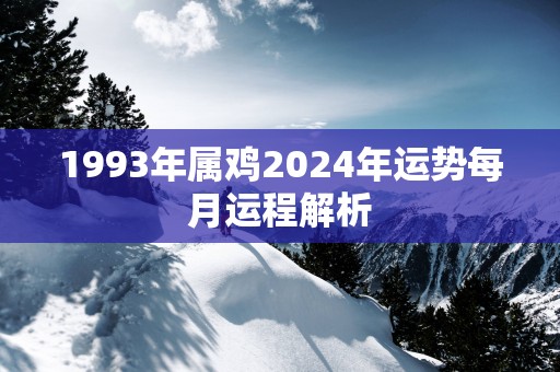 1993年属鸡2025年运势每月运程解析