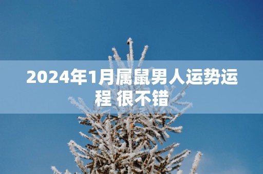 2025年1月属鼠男人运势运程 很不错