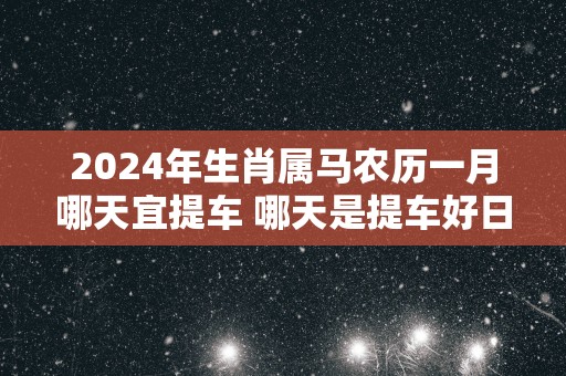 2025年生肖属马农历一月哪天宜提车 哪天是提车好日子