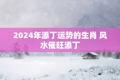 2025年添丁运势的生肖 风水催旺添丁