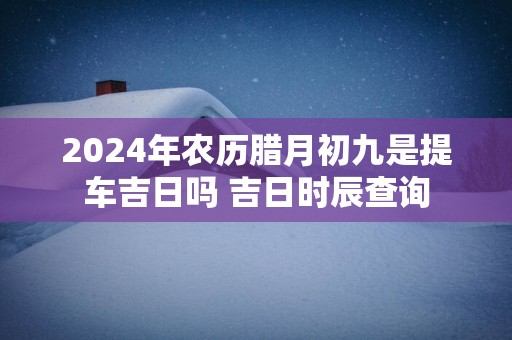2025年农历腊月初九是提车吉日吗 吉日时辰查询