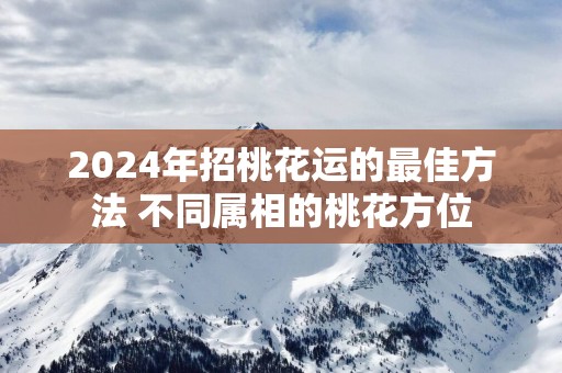 2025年招桃花运的最佳方法 不同属相的桃花方位
