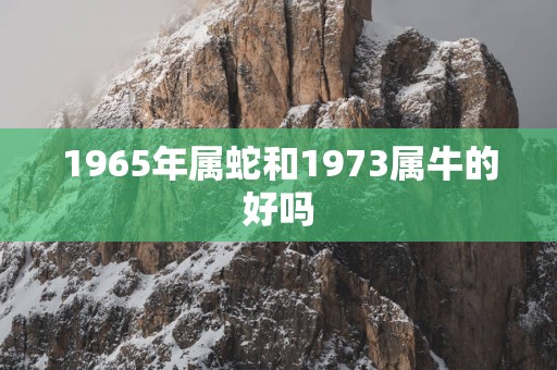 1965年属蛇和1973属牛的好吗