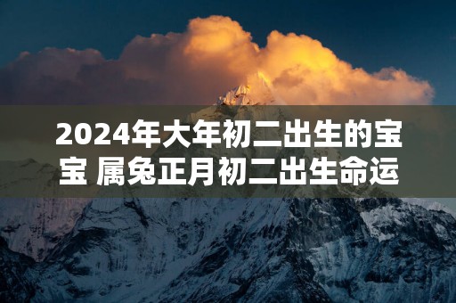 2024年大年初二出生的宝宝 属兔正月初二出生命运