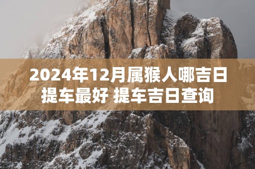 2025年12月属猴人哪吉日提车最好 提车吉日查询