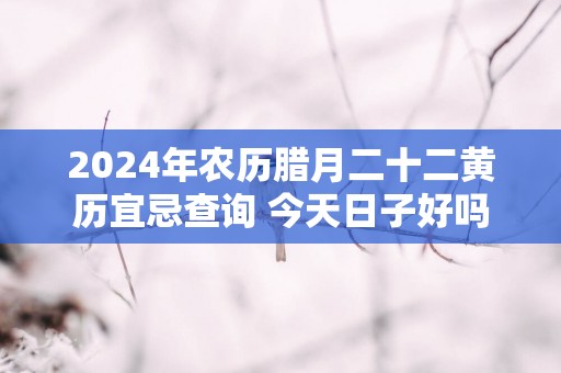2025年农历腊月二十二黄历宜忌查询 今天日子好吗