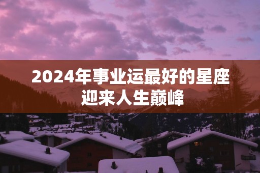 2025年事业运最好的星座 迎来人生巅峰