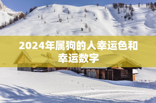 2025年属狗的人幸运色和幸运数字