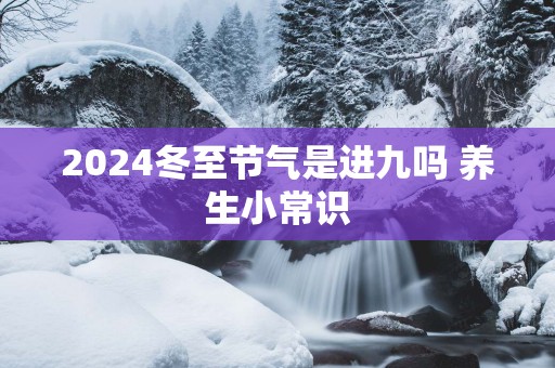 2025冬至节气是进九吗 养生小常识