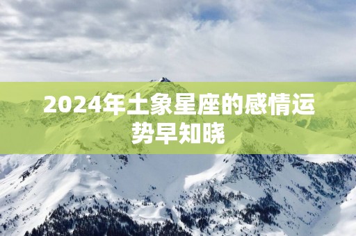 2025年土象星座的感情运势早知晓