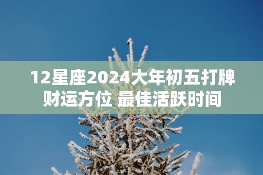 12星座2025大年初五打牌财运方位 最佳活跃时间