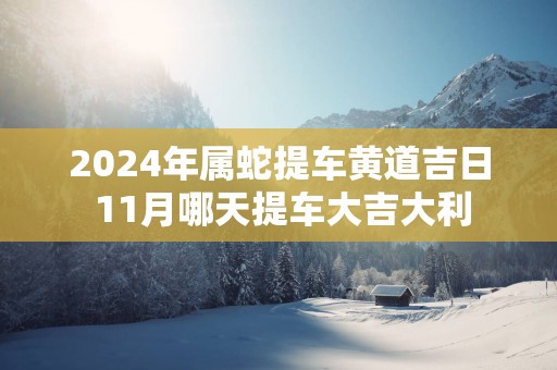 2025年属蛇提车黄道吉日 11月哪天提车大吉大利