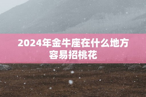 2025年金牛座在什么地方容易招桃花